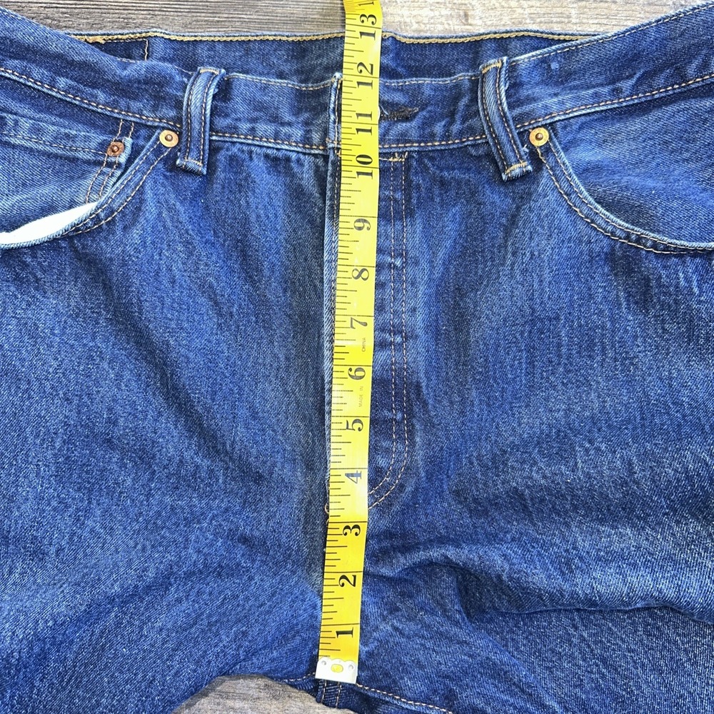 Vintage Levi's 501 Men's 36x30 Button Fly Dark Wash Jeans Made In Mexico - Picture 9 of 10